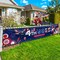 4th of July Banner, Polyester Patriotic Decoration, 9.8*2 ft, for Memorial Day, Veterans Day, Hanging Banner